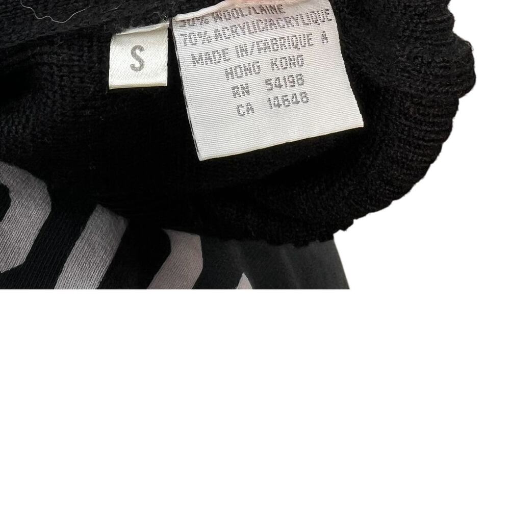 Bogner Vintage 90s‎ Ski Mock Neck Wool Blend Logo Sweater Black Size Small - Picture 12 of 13
